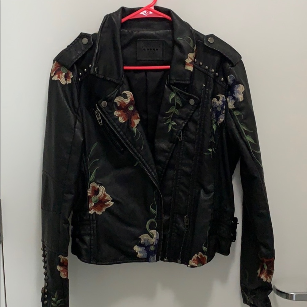 Floral printer bomber jacket